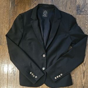 Aritzia Black Blazer with Silver Buttons